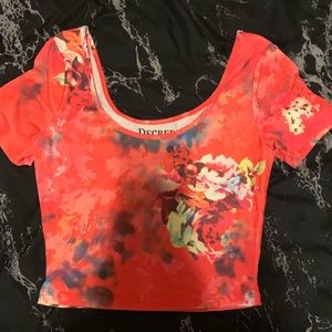Decree floral crop top